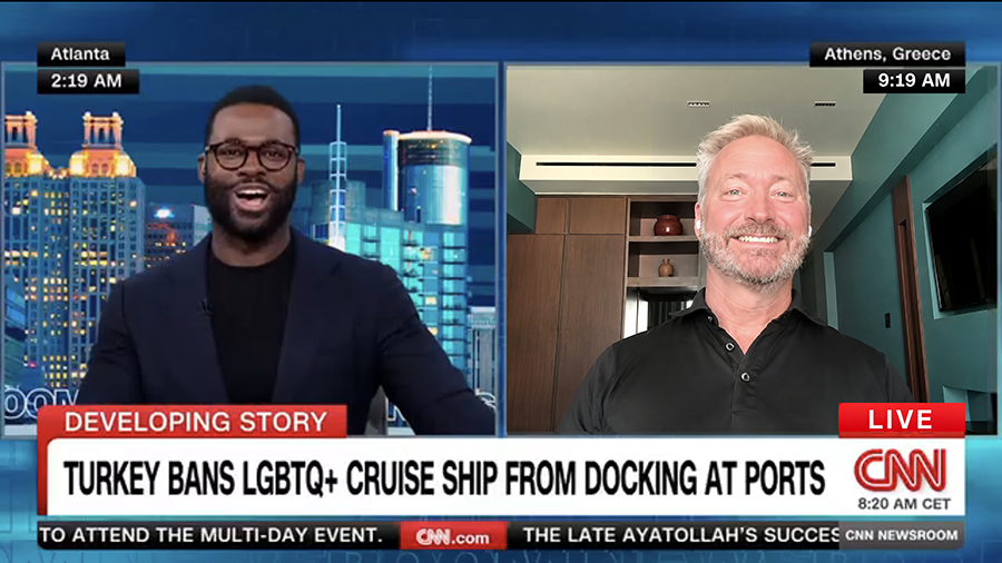 Speaking with Ben Hunte of CNN about Turkey's decision to ban Atlantis cruise ship from docking