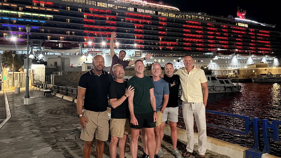 With my Atlantis Cruise buddies in Mykonos