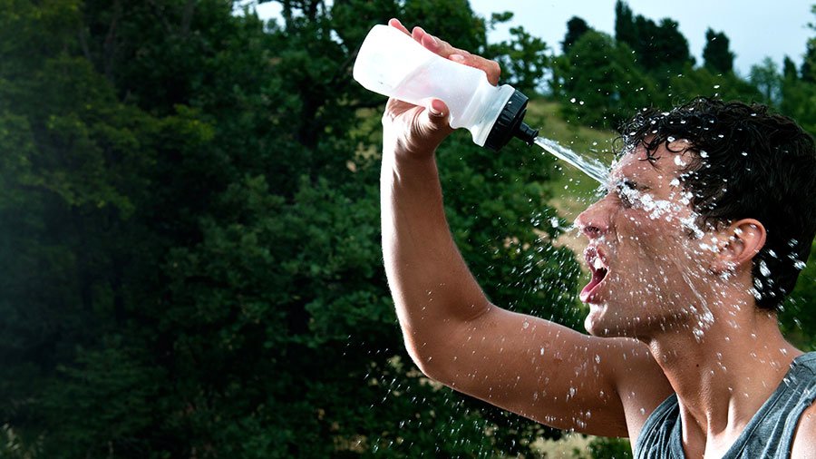 Sweating in the summer heat (via Depositphotos)