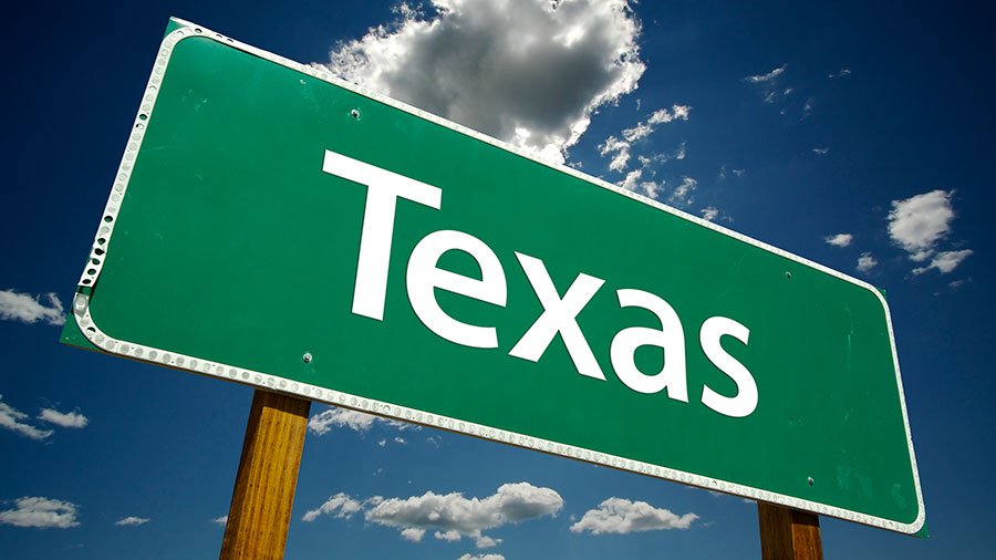 Texas highway sign (via Depositphotos)