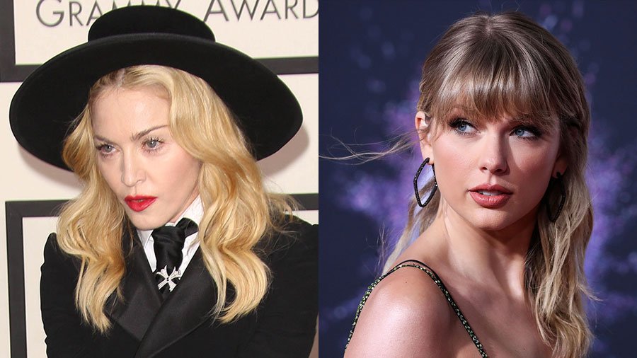 Madonna (L) and Taylor Swift (R) - photos via Depositphotos
