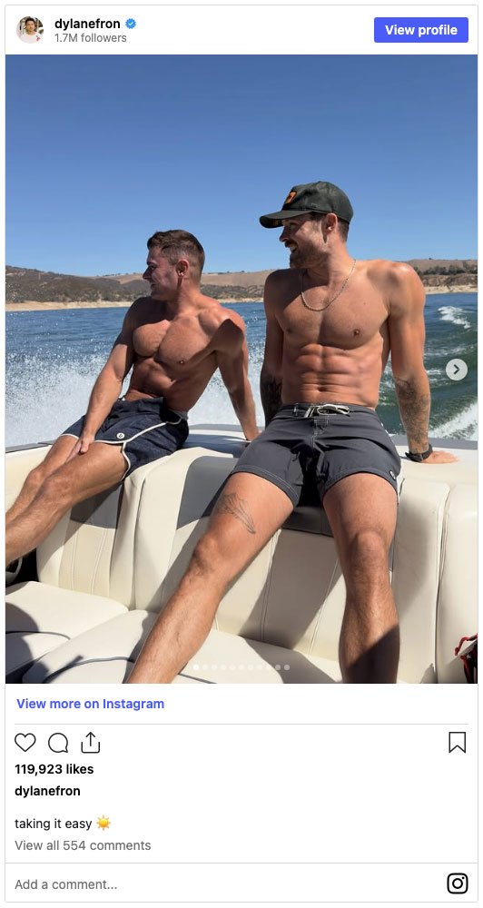 Dylan and Zac Efron (via Instagram)