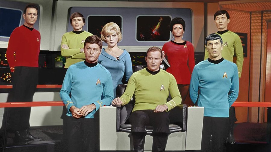 The original cast of STAR TREK (via Star Trek Archives)