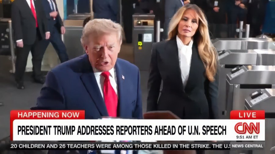 Donald Trump snaps at CNN's Kaitlan Collins at United Nations