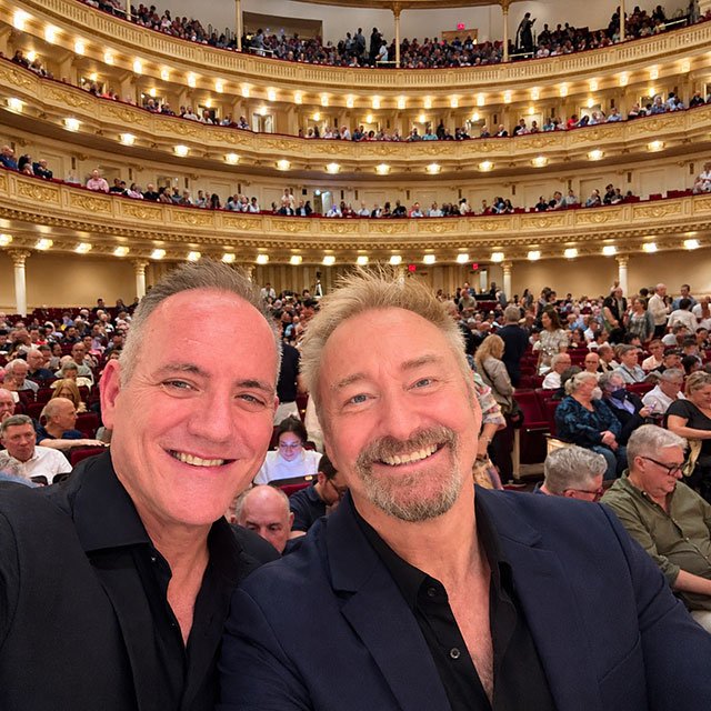 Michael and I at Carnegie Hall the night I choreographed a gala 'Hello, Dolly!' concert